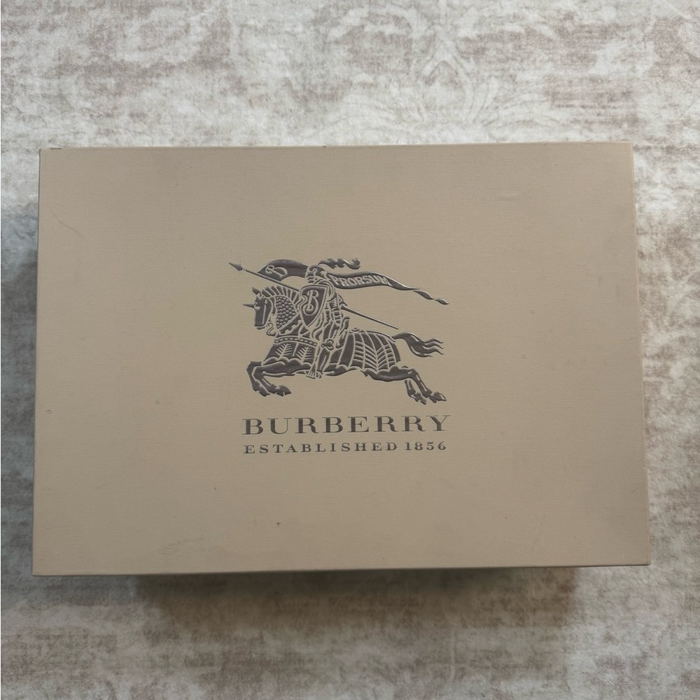 Burberry Empty Box Textured Logo Embossed Luxury Storage Decor